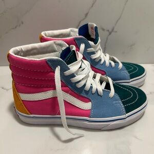 Vans SK8 Hi Skateboard Classic Multi-Color Sneakers Size 6.5 Women/5 Men